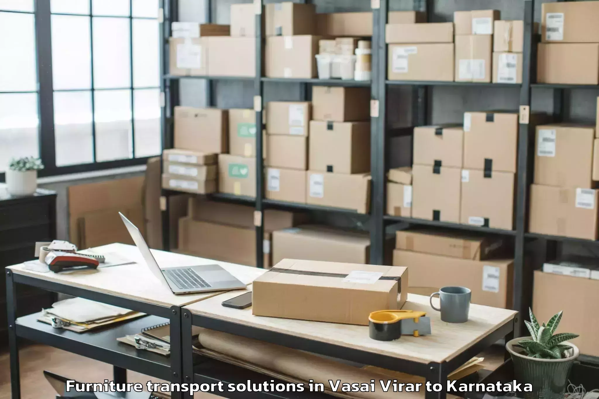 Professional Vasai Virar to Kadaba Furniture Transport Solutions